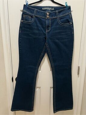 Copper Flash Dark Wash Curvy Jeans Size 12 | Dark Indigo NWOT